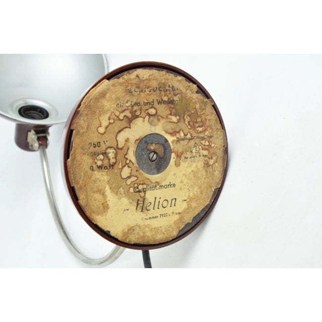 Helion Desk Lamp from Helion Arnstadt, 1950s, in Good conditions. Designed 1950 to 1959 This piece has an attribution...