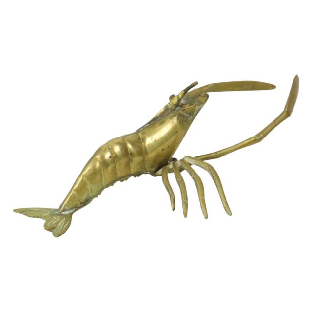Vintage Brass Shrimp Scampi Figurine, 1960s For Sale - Image 4 of 11