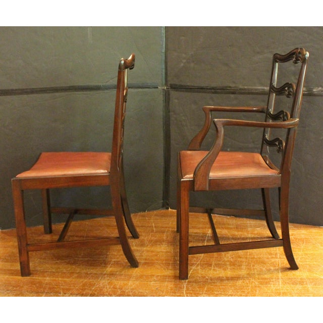 Traditional Circa 1880-1900 Georgian Style Set of 8 Dining Chairs For Sale - Image 3 of 8