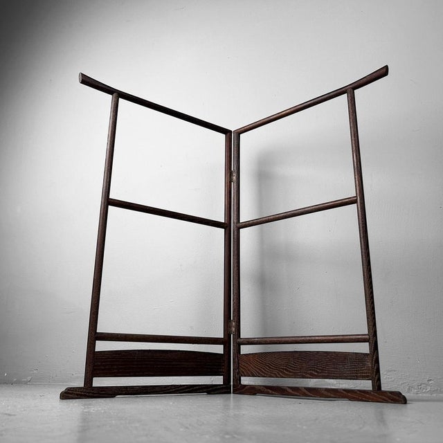 Small Foldable Wooden Ikō Decorative Hanger, 1970s For Sale - Image 9 of 9