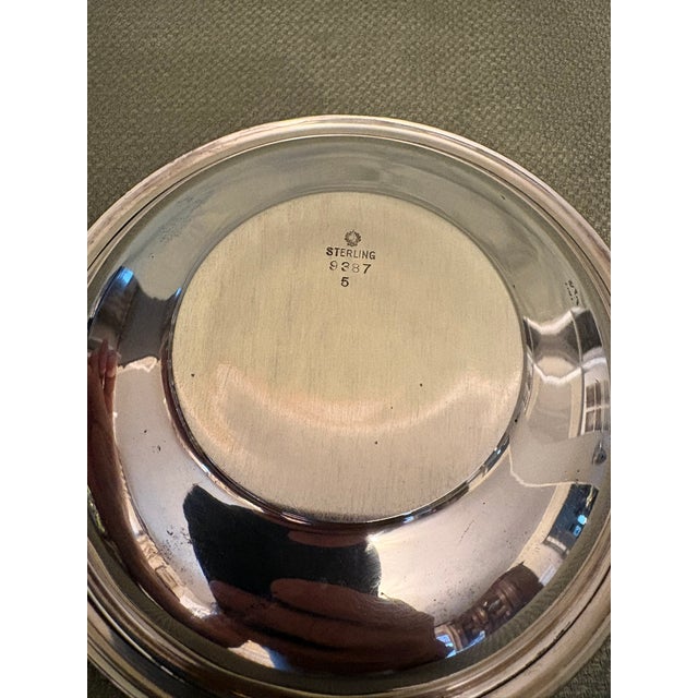 Sterling Silver Round Salver With Engraved Surface "S" and Decorative Border, Early 20th Century
