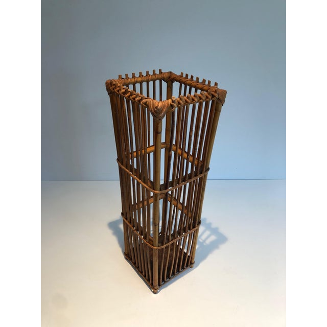 Rattan Umbrella Stand. French Work, Circa 1970 For Sale - Image 4 of 12