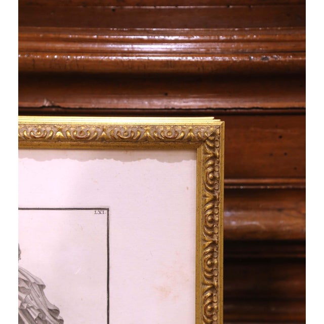 Sculpture Materials 18th Century Italian Framed Neoclassical Hercules Statues Engravings, Set of 3 For Sale - Image 7 of 12