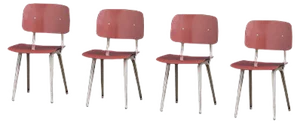Marron Revolt Chairs by Friso Kramer for Ahrend de Cirkel, Set of 4
