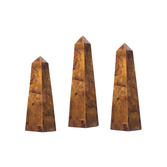 Amber Shell Obelisks - Set of 3 For Sale - Image 4 of 4