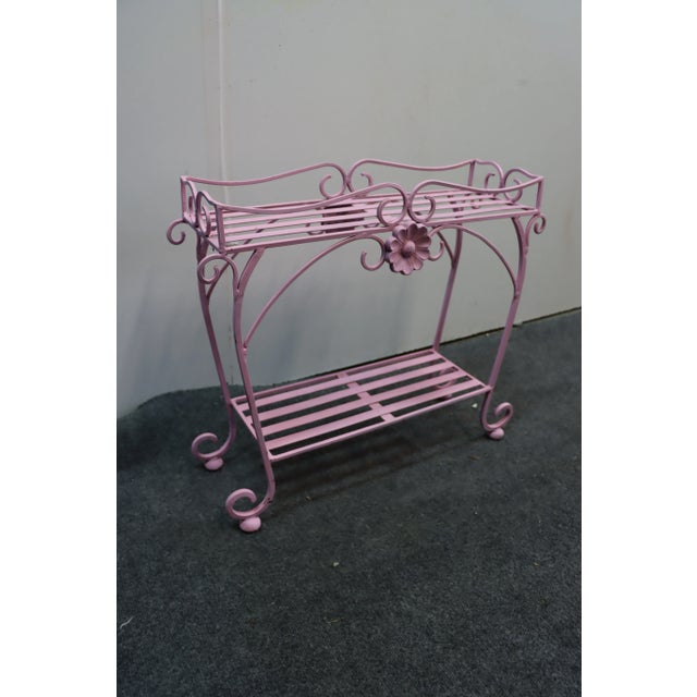 Mid-Century Modern Mid Century Wrought Iron Plant Stand For Sale - Image 3 of 6