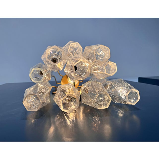 Transparent Murano Italian Sconces Poliedri - 16 Iridescent Glass For Sale - Image 8 of 9