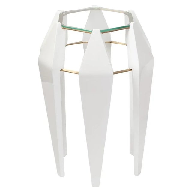 Not Yet Made - Made To Order High Na Pali White Side Table by Insidherland For Sale - Image 5 of 5