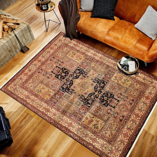 Pasargad Home Agra Lamb's Wool Area Rug, 9' 2" X 12' 2", Navy For Sale In New York - Image 6 of 7