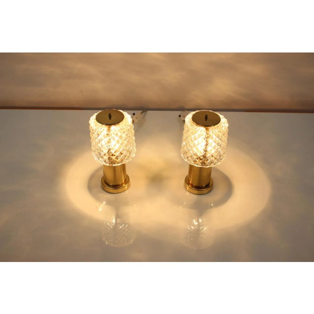 Gold Mid-Century Gold Table Lamps by Kamenický Šenov, 1970s, Set of 2 For Sale - Image 8 of 10