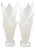 Mid 20th Century Rougier White Acrylic Lucite Tulip Flower Leaf Mid Century Table Lamps - A Pair For Sale