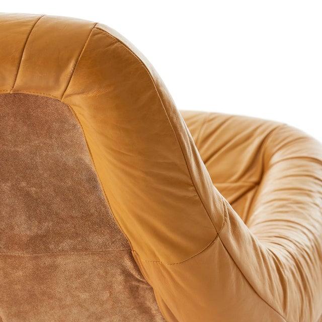 Percival Lafer Earth Chrome Leather Lounge Chair Chairish