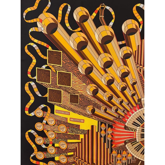HERMÈS POINT d'ORGUE This Hermès scarf offers a journey into the musical world of the organ. A fantastic instrument with...