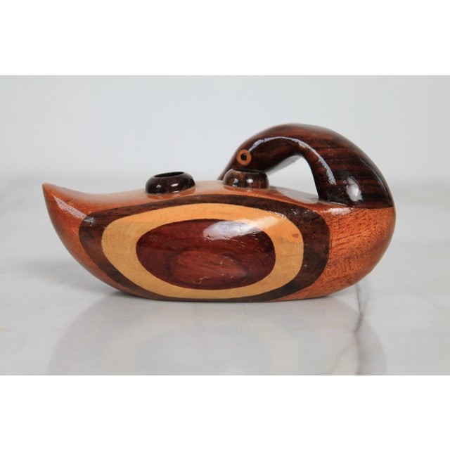 Vintage Hand-Carved Wood Duck Pen or Pencil Holder For Sale In Milwaukee - Image 6 of 12