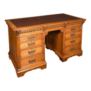 1900's Antique Pedestal Desk