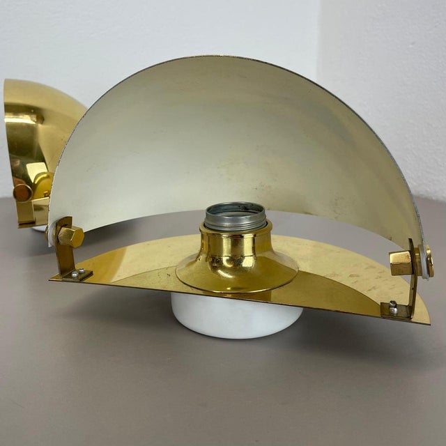 Vintage Italian Brass Sconces, 1980s, Set of 2 For Sale - Image 14 of 18
