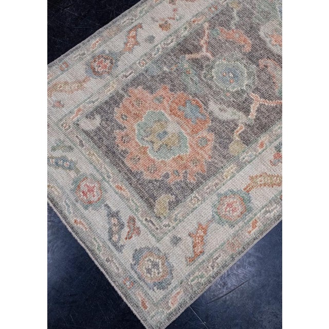 Turkish Turkish Oushak Runner Rug 2'9" x 12'5" For Sale - Image 3 of 8