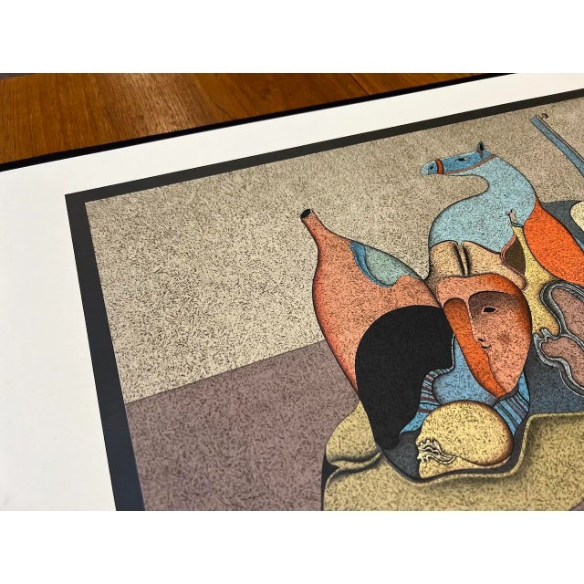 Rare Mihail Chemiakin "Surreal Still Life" Lithograph 20th C. For Sale - Image 4 of 11