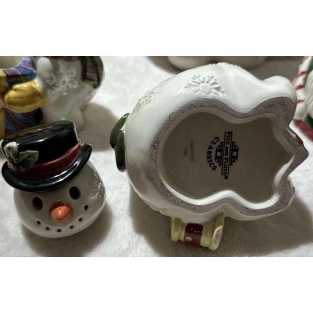 1990s Fitz and Floyd Christmas Set! Festuring Mugs, Cookie Jar, Milk and Sugar Jar With Tidbits Dish - 6 pcs For Sale In Minneapolis - Image 6 of 10