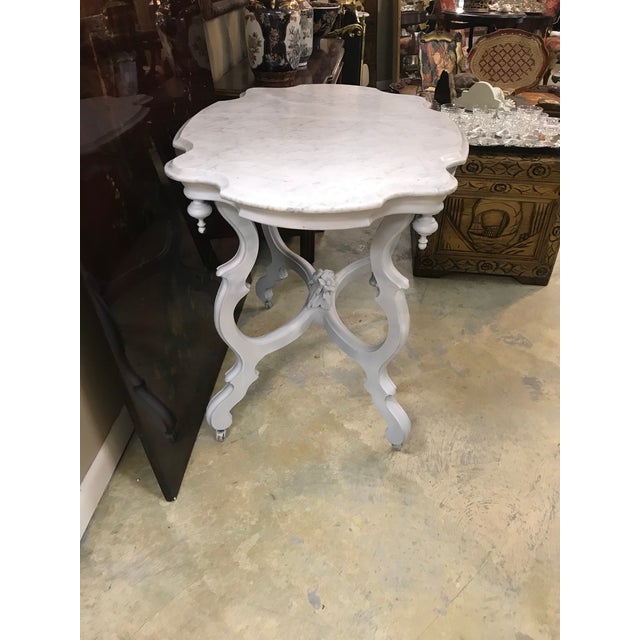 Victorian Style White Marble Top Coffee Table Chairish