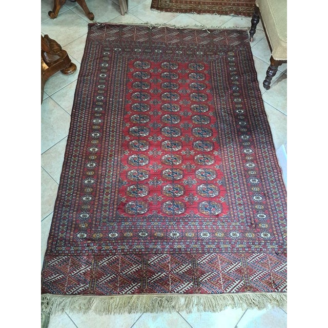 Textile Bukara Rug in Wool and Silk For Sale - Image 7 of 7