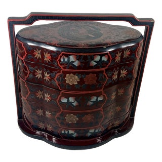 Antique Chinese 5-Tier Stacking Wedding Box For Sale