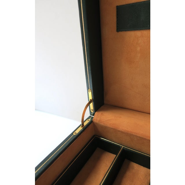 Italian Leather Jewelry Box, Late-20th Century, Italy For Sale - Image 16 of 17