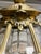 Metal Early 20th Century Brass & Beveled Glass Lantern Pendant Light For Sale - Image 7 of 10