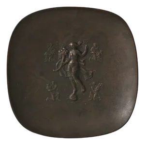 Decorative Bronze Plaque Muse with Cornucopia from Heinrich Moshage, 1950s