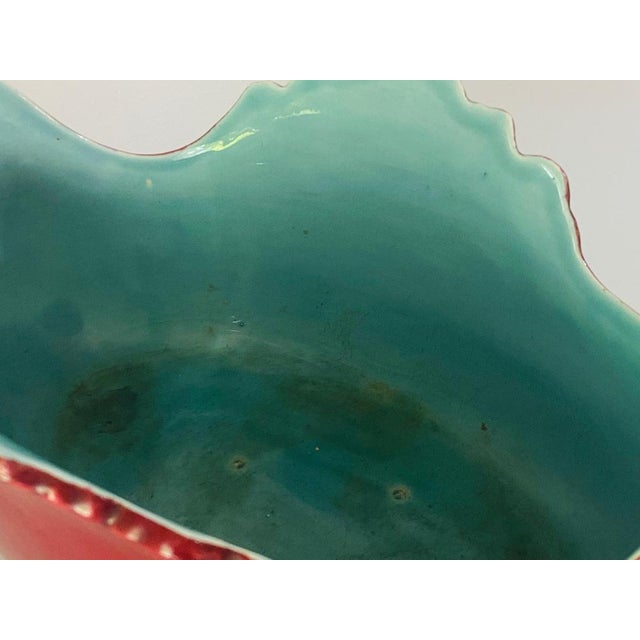 19th Century French Majolica Cache-Pot Jardinière with Blue and Purple Colors For Sale - Image 9 of 14