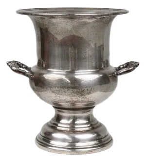 Antique Medicis Shaped Silver-Plated Copper Champagne Bucket, 1890s