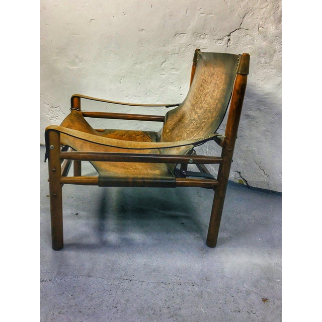 Mid-Century Modern Safari Style Lounge Chair, 1970s For Sale - Image 12 of 13