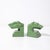Green Pair of Green Enameled Double Greyhound Bookends Signed Nuart Creations For Sale - Image 8 of 10