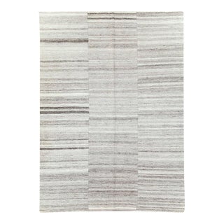 Galerie Shabab Collection Grey Mid-20th Century Handmade Turkish Flatweave Kilim Accent Rug For Sale