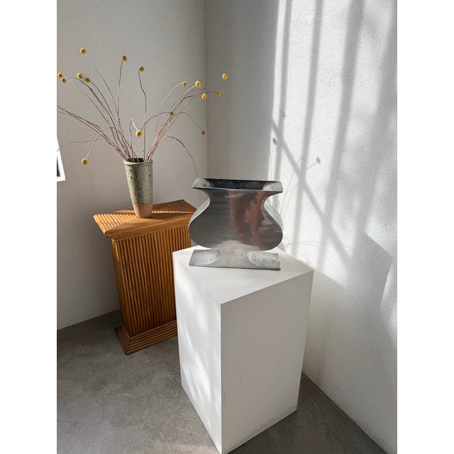 Vintage Cast Aluminum Vase, 1970s For Sale - Image 13 of 18