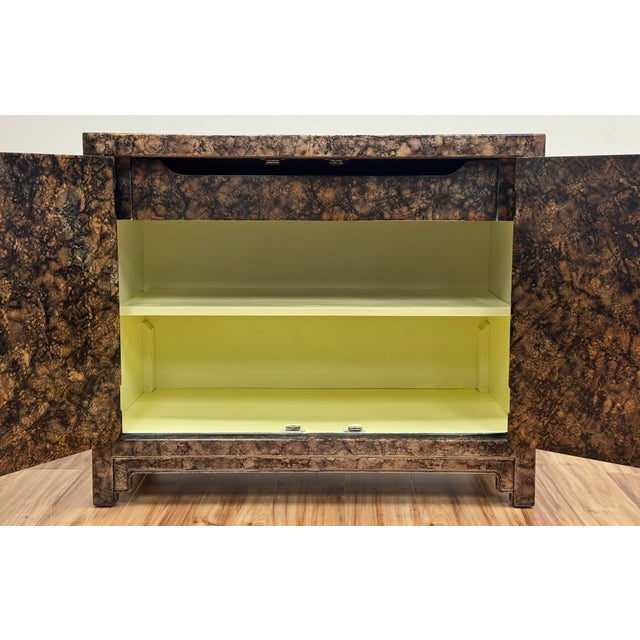 Vintage Henredon Faux Tortoise Shell Finish Server Cabinet For Sale In Kansas City - Image 6 of 12