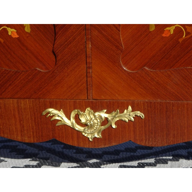 Vintage Louis XV Marquetry Display Case, 1950s For Sale - Image 13 of 18