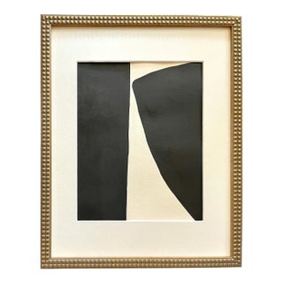 2023 "Ostrica" Abstract Minimalist Painting on Cotton Paper by Artist r.k. Red For Sale