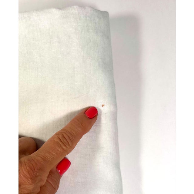 Antique French Linen Sheet, Jc Floral Monogram, Hand Embroidered Fine Linen, Circa 1900 For Sale In Philadelphia - Image 6 of 11