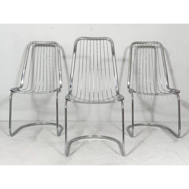 Vintage Cantilever Chairs by Gastone Rinaldi, Italy, 1970s, Set of 4 For Sale - Image 4 of 16