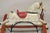 Antique Victorian White & Red Painted Carved Wood Rocking Horse Glider Childs Toy For Sale - Image 4 of 11