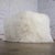 Magnificent vintage Modern square ottoman or pouf wearing white Mongolian sheepskin. Beautiful condition, keeping in mind...