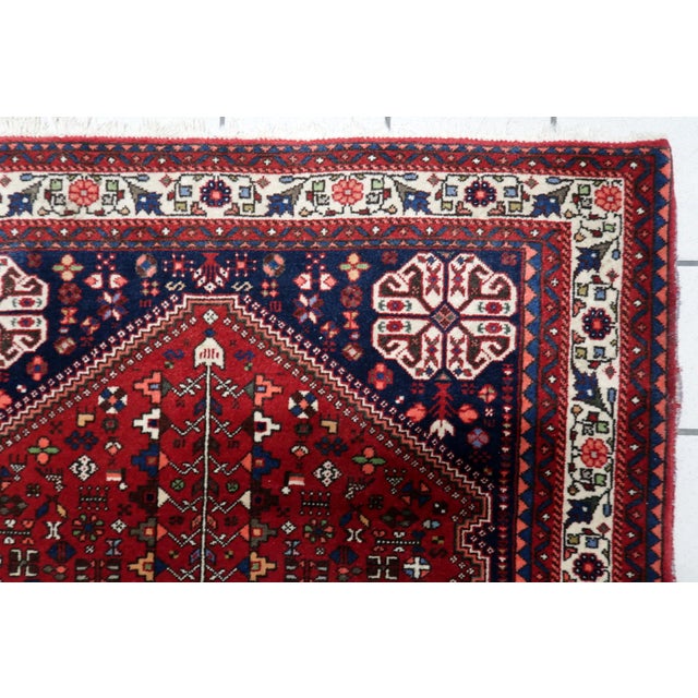 1920s, Antique Persian Qashqai Rug 4' X 5' For Sale - Image 10 of 15