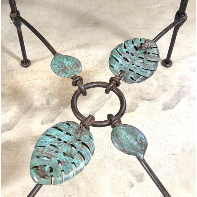 Emilia Castillo Verdigris Bronze Frog & Lily Pad Motif Table For Sale - Image 9 of 18