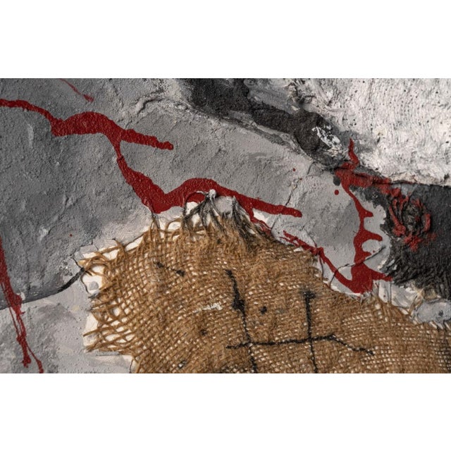 Contemporary Contemporary After Tapies Painting For Sale - Image 3 of 10