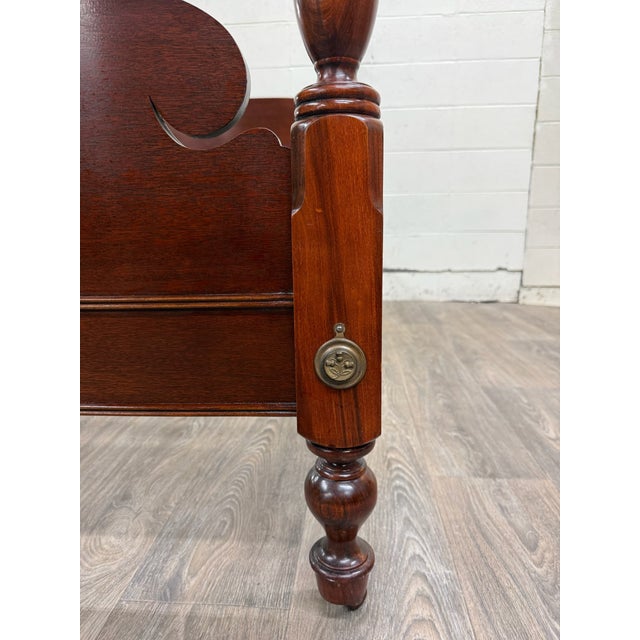 Vintage Full Size Duncan Phyfe Style Mahogany Bed For Sale - Image 13 of 16