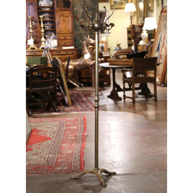 Bring refined Parisian elegance to an entryway, dressing room, or master bath with this antique freestanding hall tree...