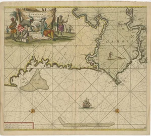 Antique Sea Chart of the Western Coast of Africa