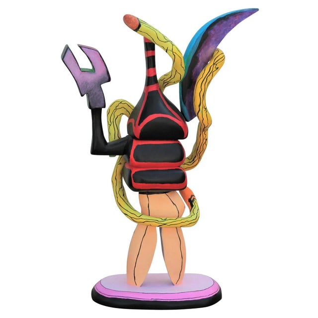 Ida Rittenberg Kohlmeyer Tall Wooden Colorful Maquette Sculpture 1991 For Sale - Image 9 of 9