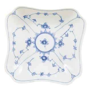 Vintage Square Porcelain Serving Bowl by Royal Copenhagen, 1980s For Sale